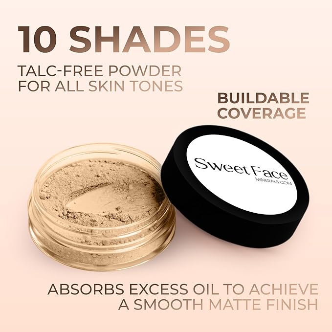 (Fair Shade 2) (5gm Jar) FOUNDATION Mineral Makeup with SPF 18+, Full Coverage Matte Loose Powder, Bare Face Cosmetics