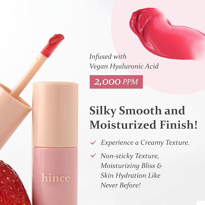 Hince Dewy Liquid Cheek Tint 6g - Raw Glow Blush for Glass Skin - Vegan, Lightweight, Weightless Watercolor (WARM FRECKLE, LC001)