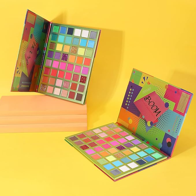 docolor Eyeshadow Palette 48Colors Boom Eye Shadow Palette Highly Pigmented Mattes Glitter Shimmers Naked Smokey Cream Powder Blendable Long Lasting Waterproof Colorful Professional Makeup Palette