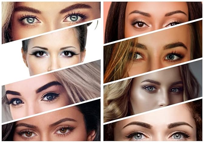 24 fashion styles of reusable eyebrow templates to help women draw eyebrows, 3-5 minute eyebrow makeup tools