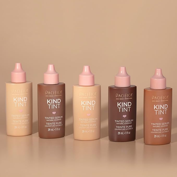 Pacifica Tinted Moisturizer – Kind Tint Serum, Lightweight Hydrating Foundation with Vegan Collagen & Hyaluronic Acid for Dewy Glow, Buildable Coverage, Vegan, 1 fl oz (Shade 22)