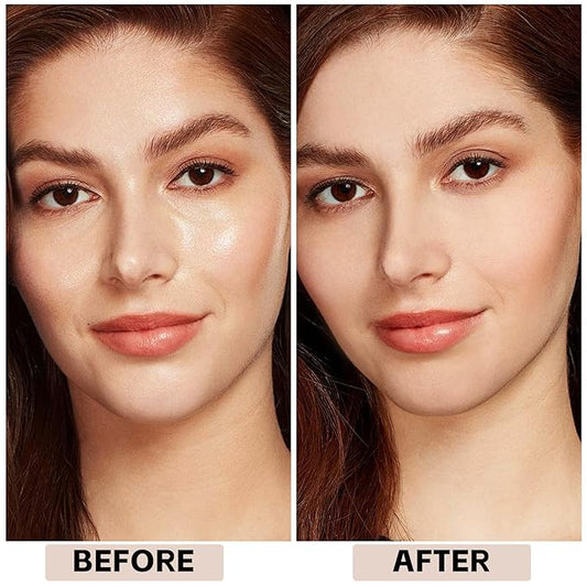 Boobeen Oil Control Face Pressed Setting Powder Compact, 24 Hour Long Lasting Translucent Setting Powder, Lightweight Matte Foundation Makeup for Conceal Pores and Lines With Puff and Mirror