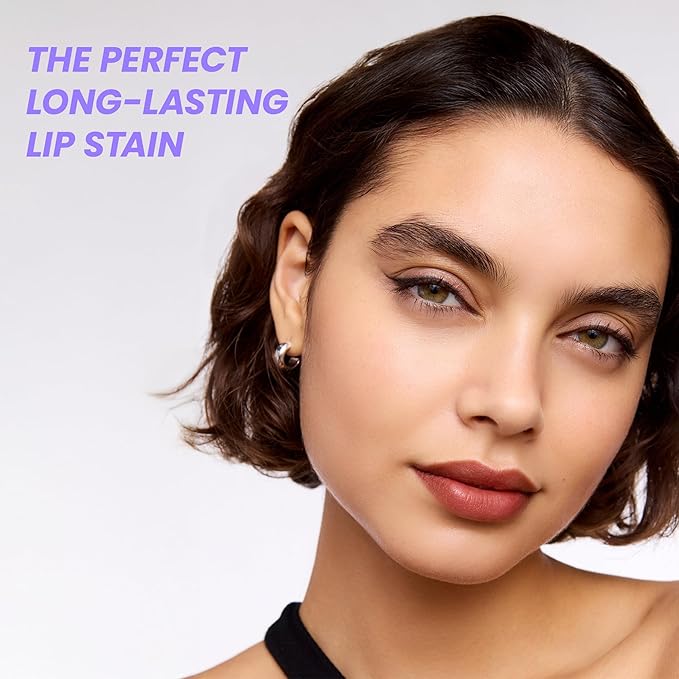 Wonderskin Wonder Blading Lip Stain Peel Off and Reveal Kit - Long Lasting, Waterproof Brown Lip Tint, Transfer Proof Natural Makeup Stain Kit (Hush)