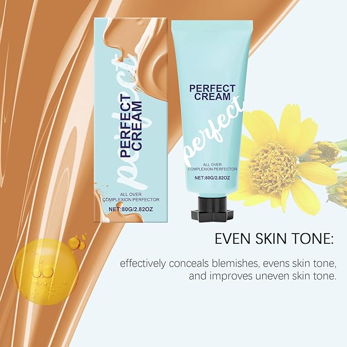 Long Lasting Concealer Covers blemishes,All-Over Complexion Perfector,Waterproof and Sweat Resistant Makeup Concealer,CC Creme All Over Complexion Perfector-80g/2.82 Oz(2pcs)