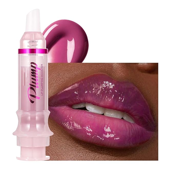 Ginger Lip Plumping Booster, Plumping Lip Oil Lipstick with Ginger Extract, Fuller Lips Instantly, Voluminous, Hydrating, High-Shine, Plump & Pout Lip Plumper for Women Girls, #03 Taffy