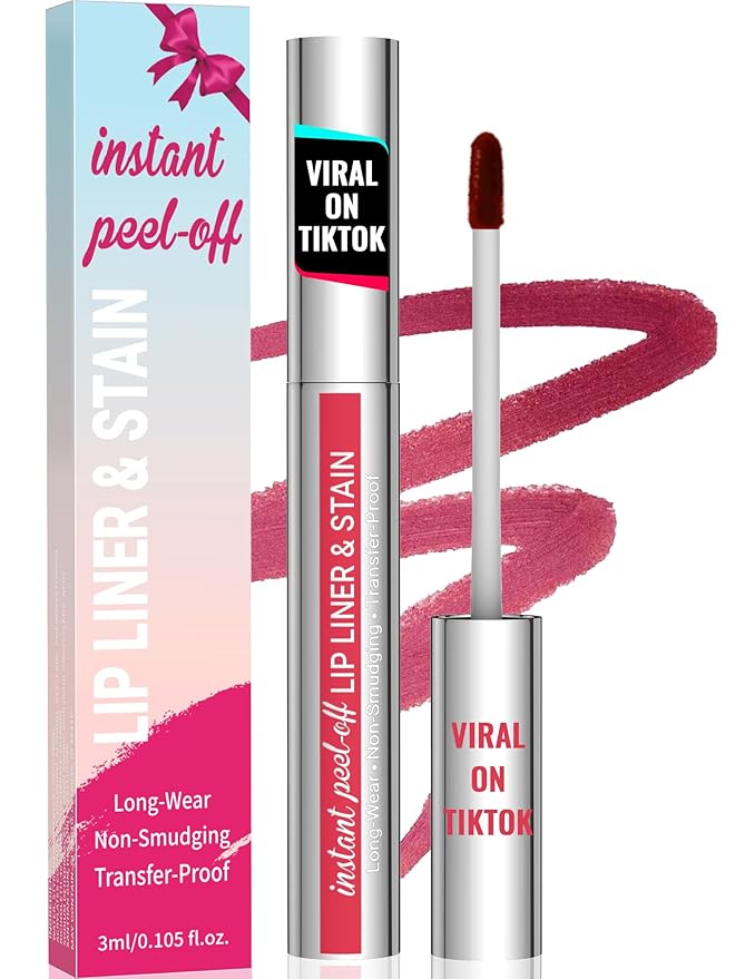 iMethod Lip Stain - Lip Liner Stain, Natural Long Lasting Lip Stain Peel Off, Waterproof Stay On All Day, Transfer-Proof, Highly Pigmented, Instant Peel Off Lip Stain Color, Mauve