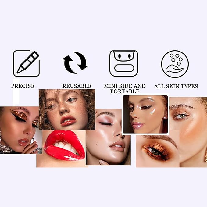 Eye Makeup Remover Pen, Eye Corrector Pen Remover Stick Wash Free Quick Correction Lipstick Eyeliner Smudged Easy-to Use & Travel-Friendly Cleansing Pencil With 3-in-1 Replacement Heads