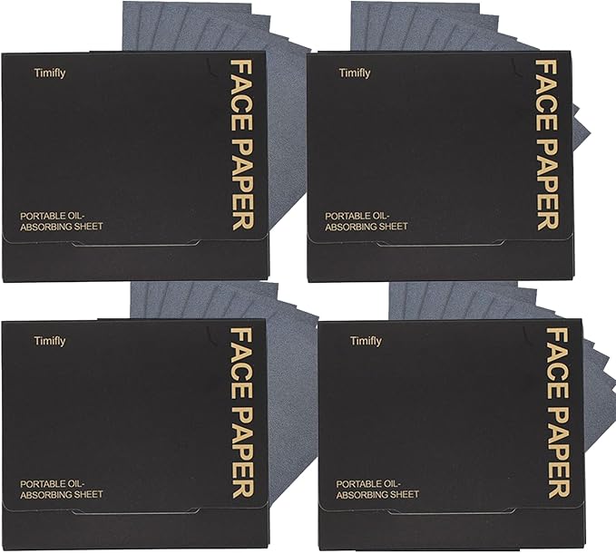 Bamboo Charcoal Oil Blotting Paper - 400 Sheets Refills, Absorbs Excess Face Oil, Controls Shine, Gentle for Makeup Use