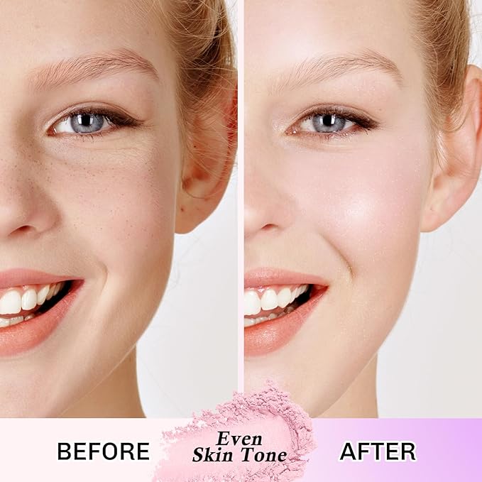 Face Powder Makeup, Shimmering Setting Powder, Oil Control Loose Powder, Matte Highlighter Makeup, Long Lasting Waterproof Concealer Setting Powder for All Skin Tones
