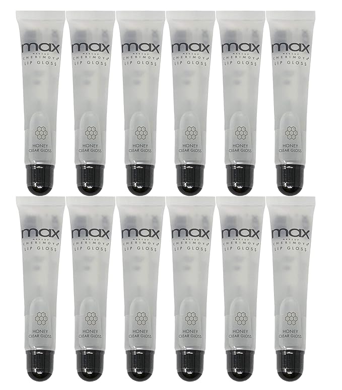 Cherimoya (12Pack) MAX Makeup Lip Polish HONEY Clear Gloss