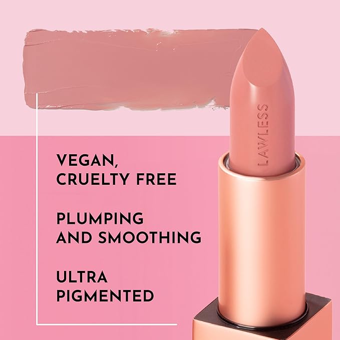 Forget the Filler Lip-Plumping Line-Smoothing Satin Cream Lipstick, Daisy Girl, Pink, 0.1 Ounce