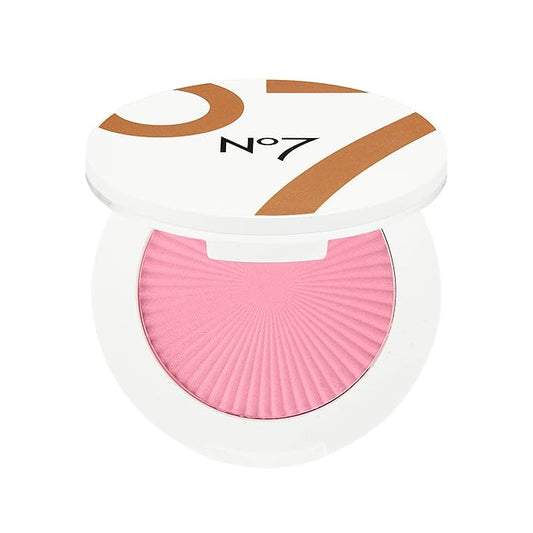 No7 Matte Powder Blush - Damson Mist - Loose Blush Makeup Palette for Instant Flush of Color - Makeup Powder for Face with Skin Conditioning Vitamin E (3g)