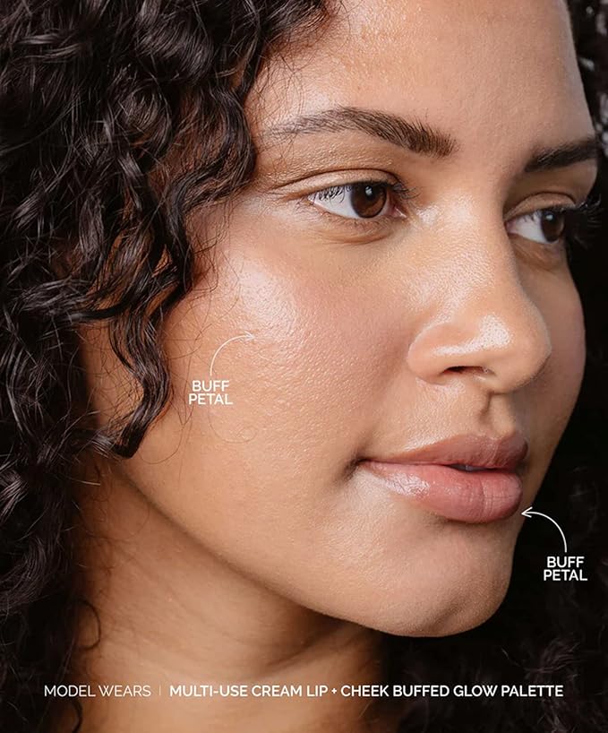 FITGLOW Beauty - Ceremide Cream Lip + Cheek Palette | Vegan, Woman-Owned Clean Beauty (Buffed Glow)