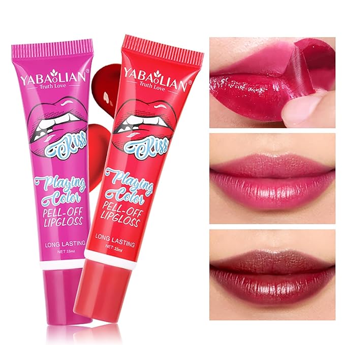 6PC Matte Lip Stain, Peel Off Lip Tint, Lip Tattoo, High Pigmented Tear-off Lip Gloss, Moisturizing Hydrating Liquid Lipsticks Set, No-Sticky Lip Balm Oil, Lip Care for All Skin Tones, 178