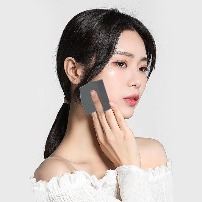WishLotus Face Oil Blotting Sheets, 200Pc Linen Oil Blotting Paper for Oily Skin with Mirror Case and Self-Adhesive Powder Puff, Oil Absorbing Sheets for Men and Women (200)