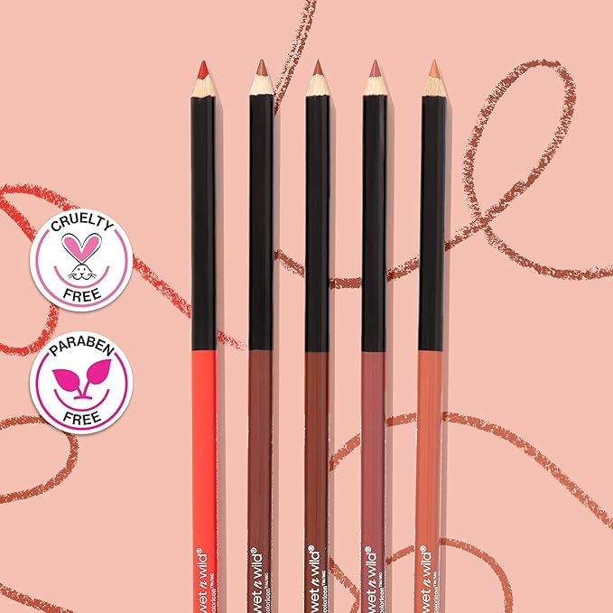 wet n wild Lip Liner Pencil Color Icon Lip Color Makeup, Dark Brown Chestnut (Pack of 2)