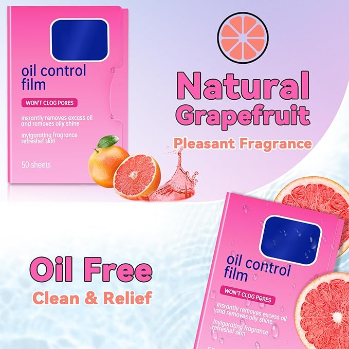 3 Packs Oil Blotting Sheets for Face (170 Sheets) - Oil Absorbing Blotting Papers for Oily Skin, Makeup-Friendly & Portable Oil Wipes