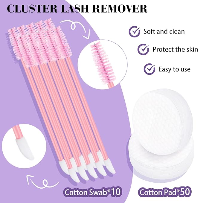 Lash Remover for Cluster Lashes Lash Cluster Remover 100ML Cluster Lash Remover Cluster Lash Glue Remover DIY at Home Lash Adhesive Remover Lash Bond Remover(Remover-100ml)