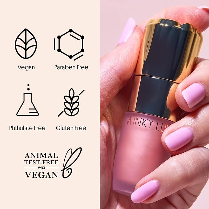Winky Lux Cheeky Rose Liquid Highlighter, Gel Cream Highlighter with Blendable Buildable Pigment, Long-Lasting Weightless Finish, Pink Opal