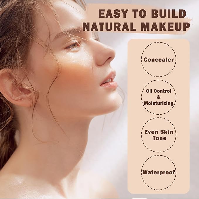 CC Cream with SPF 50 Skin Tone Adjusting Cosmetic CC Cream Foundation Moisturizing Brightening Concealer CC Cream Self Adjusting for Mature Skin