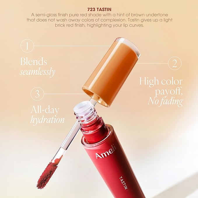 NARCISSISM LIP TINT 723 TASTIN, Soft Shine Tinted Lip Stain, Conditions Lips + Gives a Natural, Dewy Flush (4.5g, 0.01 oz.)