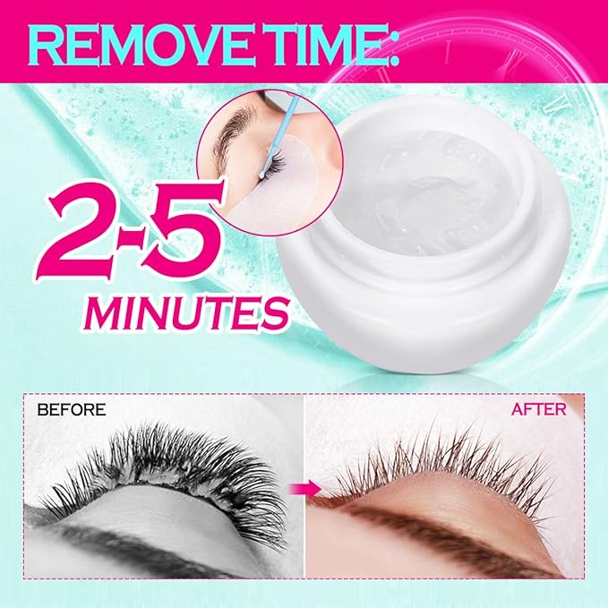 ARISON LASHES Lash Remover For Eyelash Extension Cream Remover Low Irritation Cream Remover for Sensitive Skin Fast Dissolution Professional Eyelash Extensions Salon Use(Unscented)