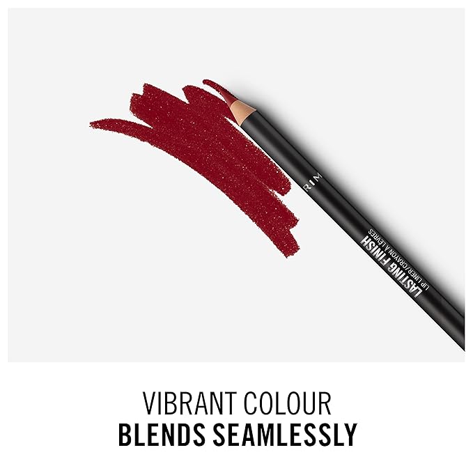 Rimmel Lasting Finish 8HR Lip Liner, 580 Bitten Red, Pack of 1 (Pack of 3)