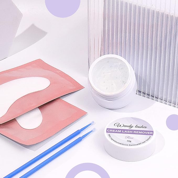 Rose Lash Remover Kit for Lash Extensions Professional Fast Low Irritation Cream Glue-remover 10g Sensitive Skin Dissolution Extension-Remover By WENDY LASHES(Rose,10g)