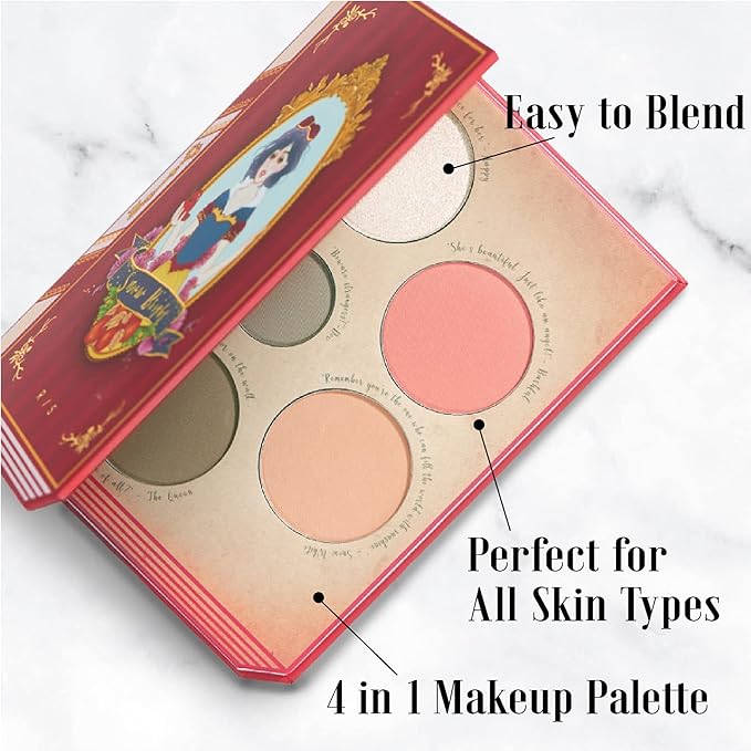 Snow Kissed Beauty Duo: READY TO SHINE CRUSH ON YOU Lipstick 301 & Snow Bright Contour Highlight Blush Makeup Palette