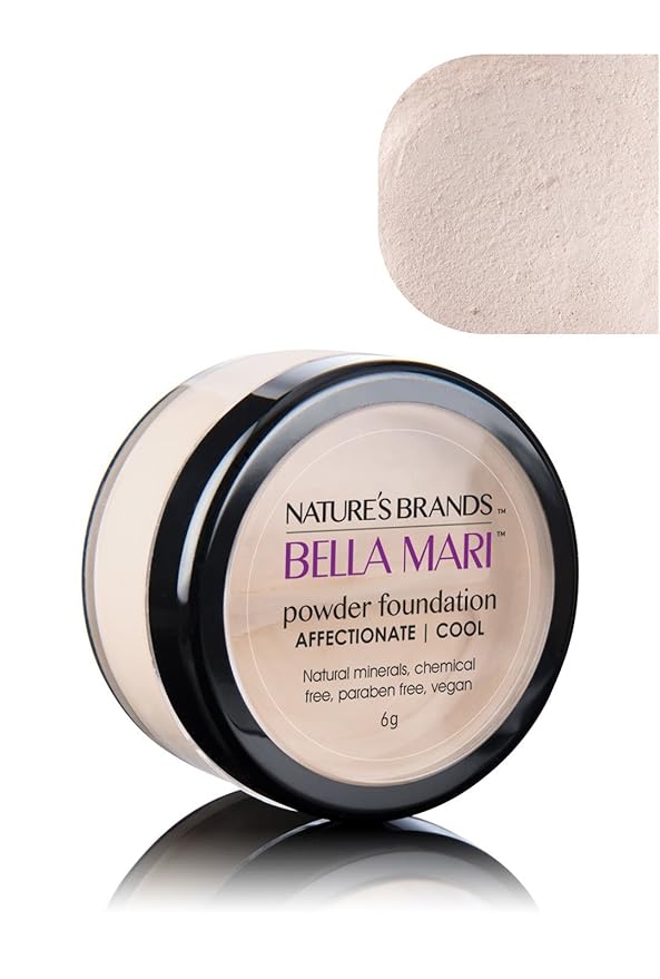 Bella Mari Natural Mineral Powder Foundation, Affectionate (Cool); 0.2oz