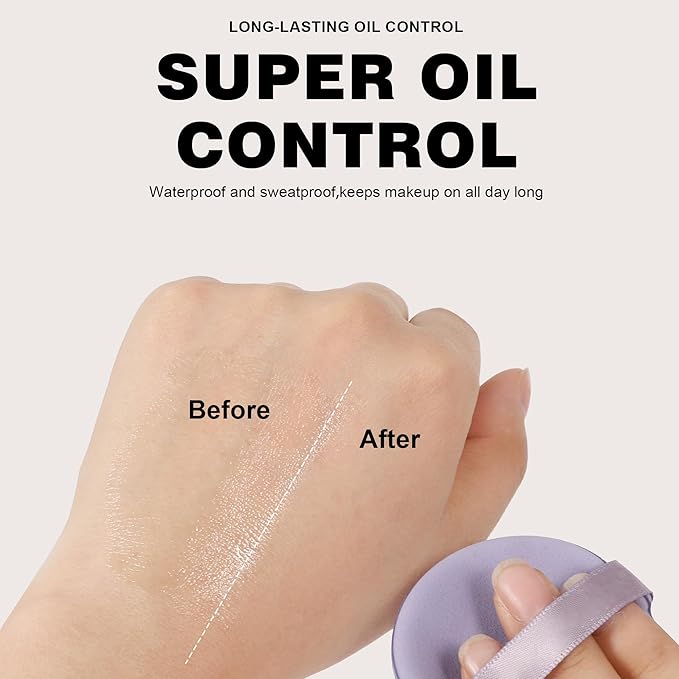 Blurring Balm Powder, Setting Translucent Foundation Primers, Oil Control Concealer Pressed Cream Waterproof Sweatproof Making Long Lasting Makeup Primer (#03 Sunshine, 0.16 oz)