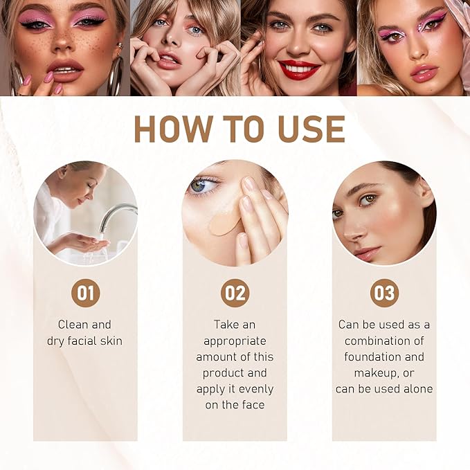BB Blur Tinted Moisturizer SPF 30, BB Cream Tinted Moisturizer with Broad Spectrum SPF, Full Coverage Light-Medium Skin Color Hydrating & Smoothing (Natural, 1pc)