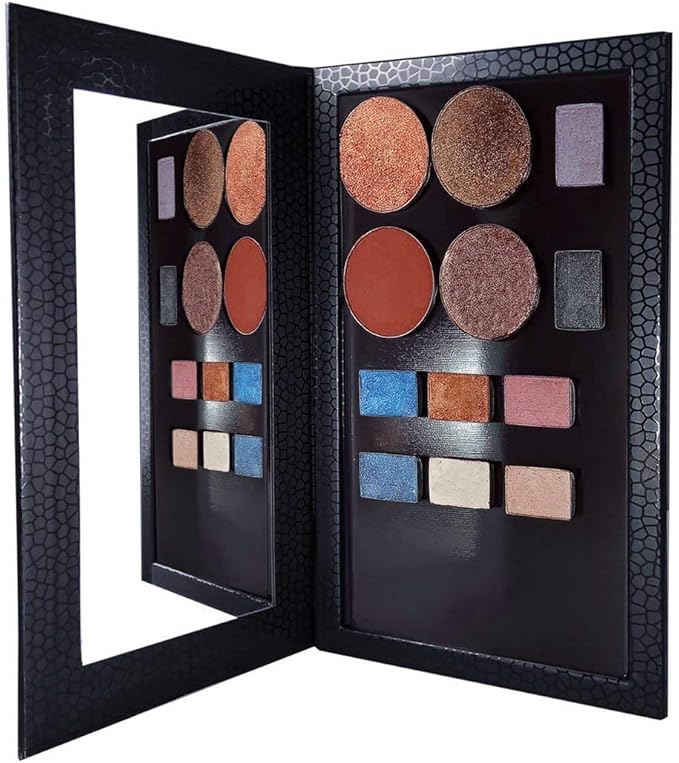 Allwon Magnetic Palette Empty Eyeshadow Makeup Palette with Shatterproof Mirror for Eyeshadow Lipstick Blush Powder (Black)