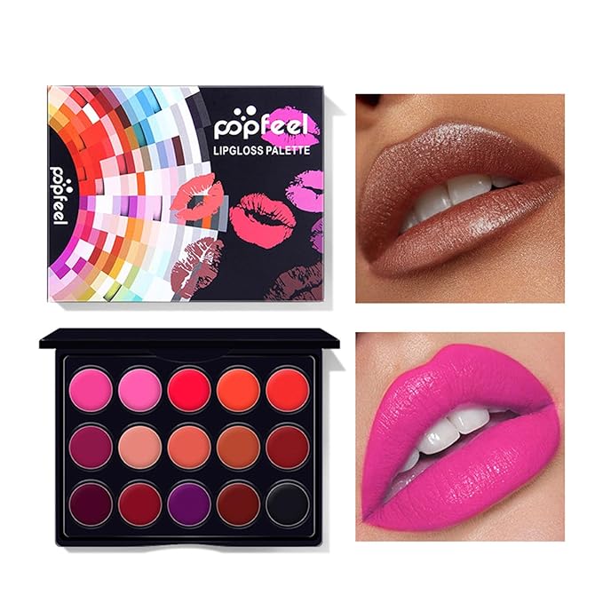 Pure Vie All-in-One Holiday Gift Surprise Makeup Set Essential Starter Bundle Include Eyeshadow Palette Lipstick Concealer Blush Mascara Eyeliner Face Powder Lipgloss Brush - Full Makeup Kit for Women