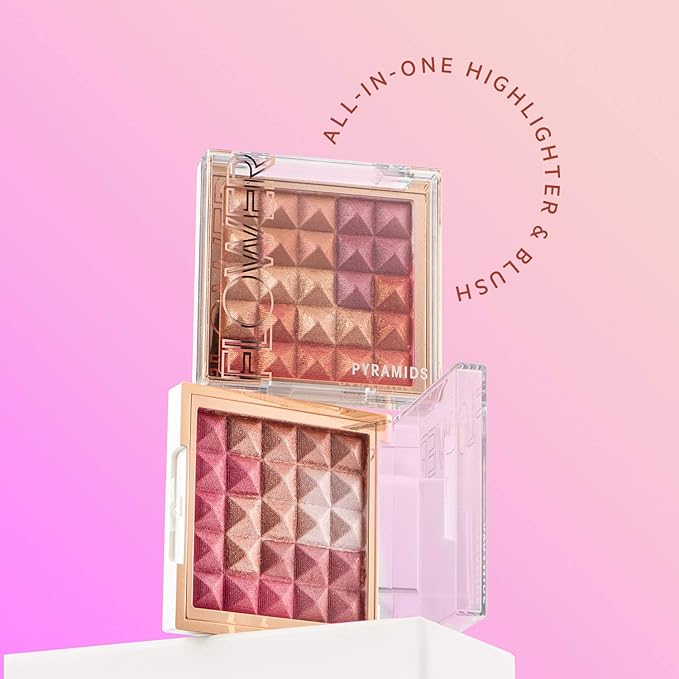 FLOWER BEAUTY Pyramids Cheek, Color (Peach Glow)(Pack of 1)