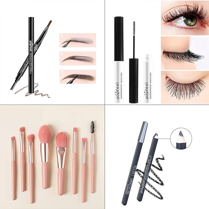 All-in-One Makeup Gift Set Carry All Makeup Kit for Women Full Kit With Makeup Bag Lipgloss Lipstick Concealer Blush Foundation Face Powder Eyeshadow Palette Cosmetic Palette #3