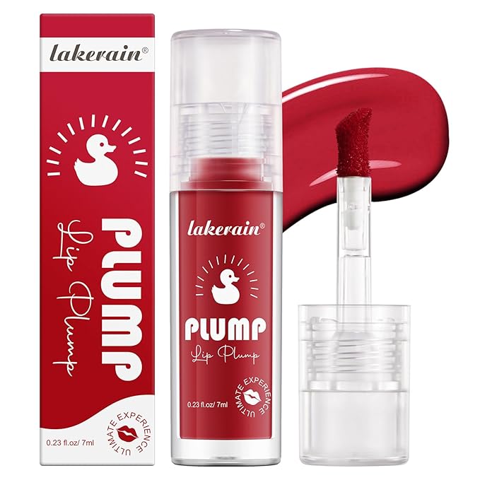 NICEFACE High-Pigment Lip Plumping Gloss, Hydrating & Moisturizing Lip Balm with Long-Lasting High-Shine, Natural Tinted Formula for Fuller Lips (Cherry)