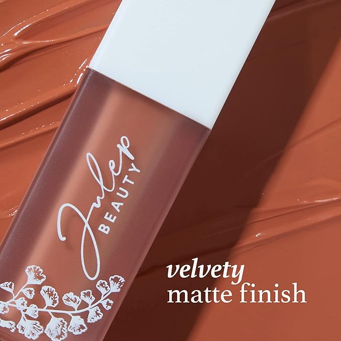 Julep With a Trace Retractable Creamy Long-Lasting Lip Liner, Rich Cocoa & It's Whipped Matte Lip Mousse, Almond Creme