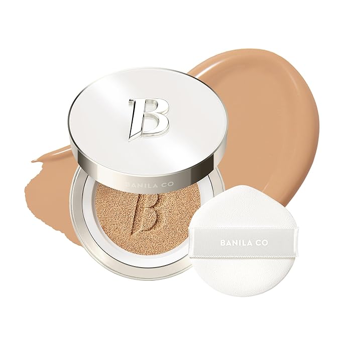 BANILA CO Covericious Ultimate Cover Cushion | Up to 100HR Long-Wear Foundation | 20 Shades for All Skin Tones | Matte & Lightweight Finish | Korean Cushion Foundation (14g / 0.49 oz), 26W CINNAMON