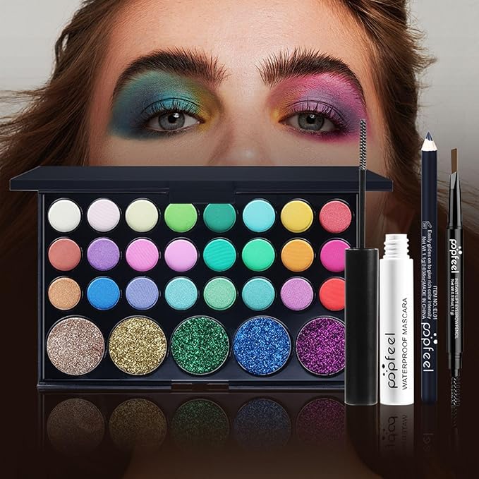 Makeup Set Box, Festival Surprise Assortment Gift with Professional Makeup Products, Cosmetics Set Party Favors for Women Girls Teenager, Vegan & Cruelty-Free, Set C