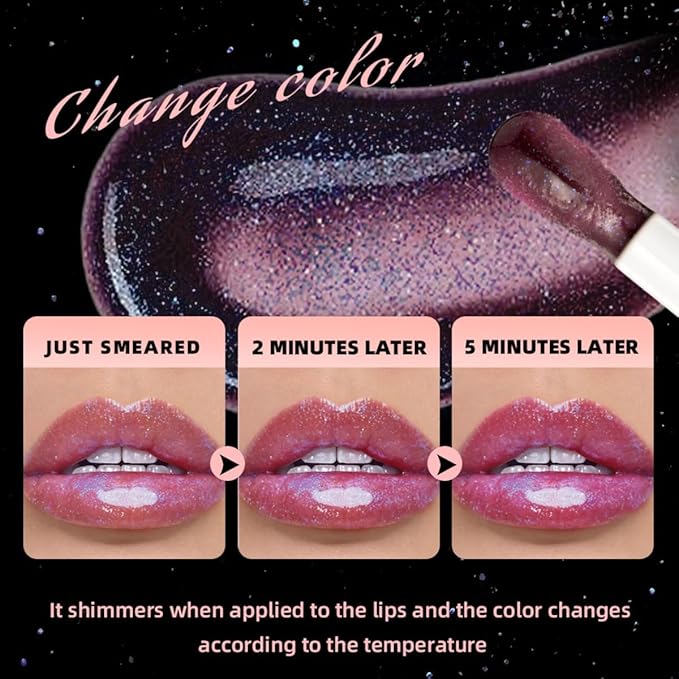 Color Changing Lip Oil Moisturizing Hydrating Lip Glow Oil Lip Gloss Glass Finish Lipgloss