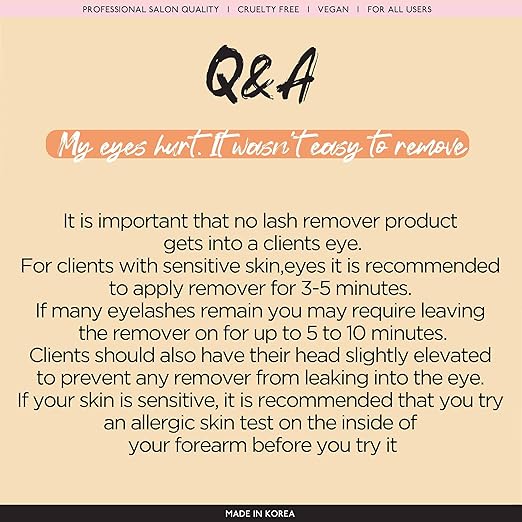 Eyelash Extension Remover Cream - 15gm, No Eyelids Burning/Irritation, Formaldehyde-Free, Unscented