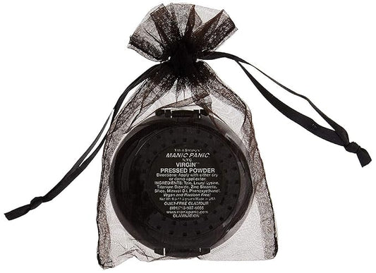 MANIC PANIC Vampyre's Veil Virgin White Pressed Powder - Matte Setting Powder for Cosplay, Theatrical & Goth Makeup - Full Coverage Face Makeup - Vegan & Cruelty-Free (2.4oz)