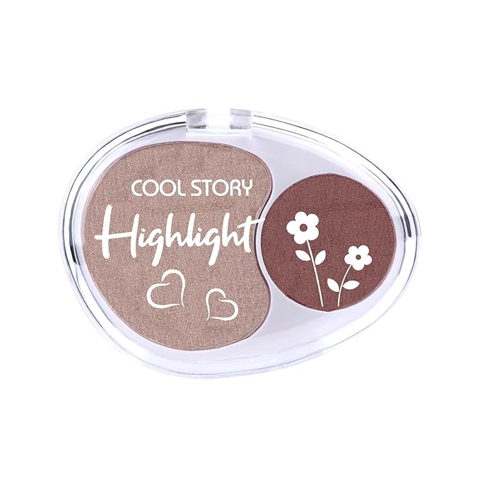 Face High Lighters Makeup Glitter Illuminator Pressed Powder Luminizers Eyeshadow Palette Powder for Face Body Cheek Skin 4#