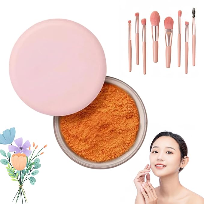 Allaura Beauty Pink Blurring Setting Powder - All Skin Tones (04#, One Size)
