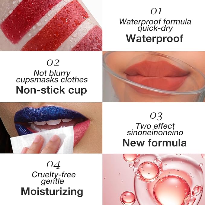 Jolilab Quick Lip Stain Peel Off,Wipe Off,Waterproof,Transfer proof,Highly Pigmented,Ultra Long Lasting Peel Off Lip Makeup With Matte finish for All-day Wear.(#04 Bright Coral)