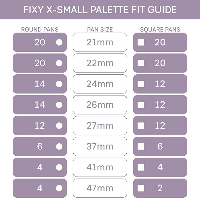 FIXY Extra Small Magnetic Makeup Organizer with Clear Top – Depot, Organize & Declutter Your Makeup – Travel-Friendly Empty Palette for Eyeshadow, Blush & More, Customizable & Portable - 4.8"x4.0"