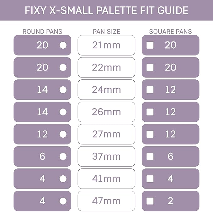 FIXY Repair Kit Repressing tool for Eyeshadow, Blush, & Highligher Square Pans + FIXY Extra Small Empty Palette
