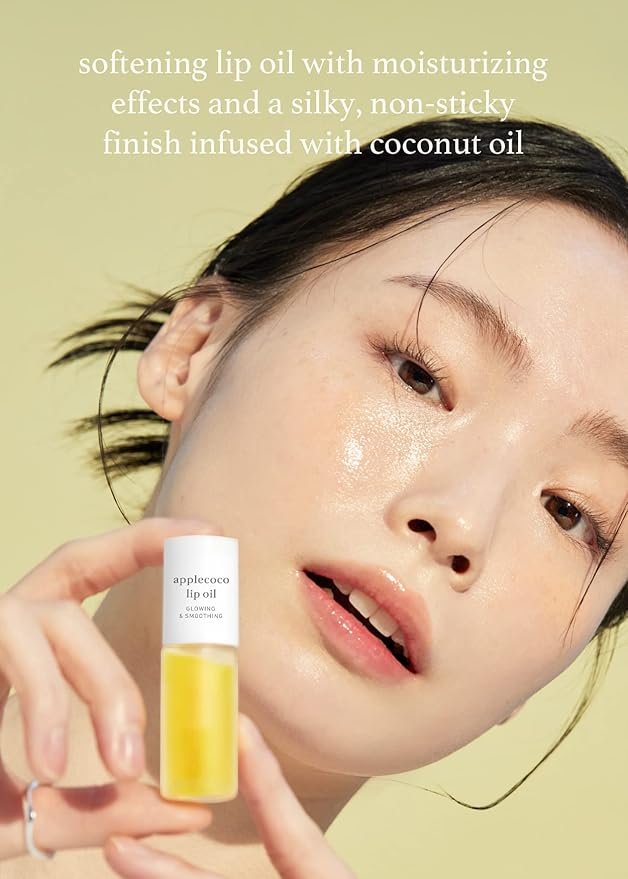 NOONI Korean Vegan Lip Oil - Applepeony, 0.12 Fl. Oz + Korean Lip Oil - Applecoco, 0.12 Fl. Oz Bundle