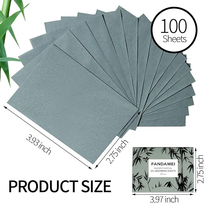 FANDAMEI 600 Counts Oil Blotting Sheets For Face, Blotting Paper for Oily Skin, Oil Control Film, Oil Absorbing Sheets For Face, Oil Absorbing Tissues, Oil Blotting Papers